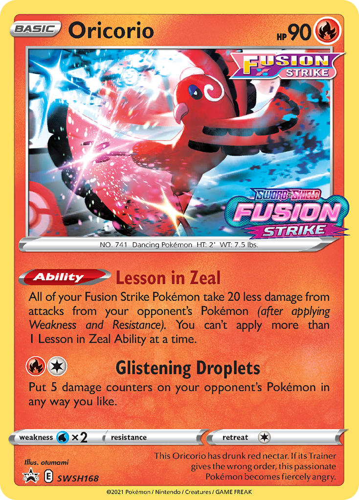 Sword & Shield Promo's Holo Oricorio #168