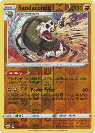 Sword & Shield Sandaconda #110/202 reverse holo