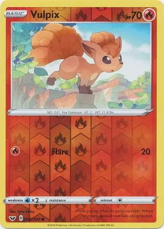 Sword & Shield Vulpix #22/202 reverse holo