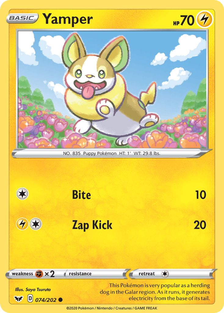 Sword & Shield Yamper #74/202
