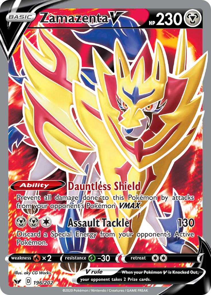 Sword & Shield Zamazenta V #196/202