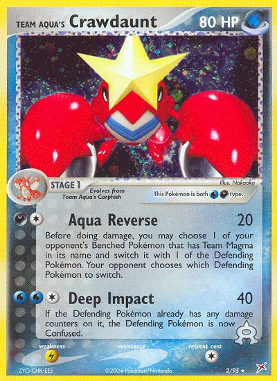 Team Magma v Aqua Holo Team Aqua's Crawdaunt #2/95