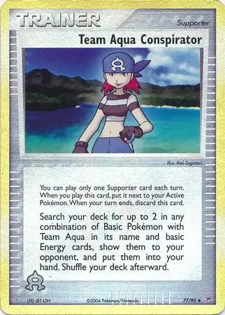 Team Magma v Aqua Team Aqua Conspirator #77/95 reverse holo