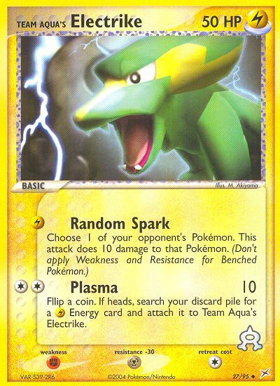 Team Magma v Aqua Team Aqua's Electrike #27/95