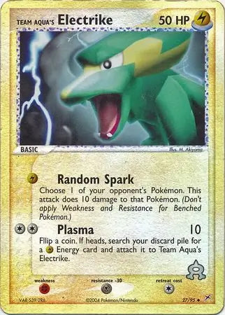 Team Magma v Aqua Team Aqua's Electrike #27/95 reverse holo