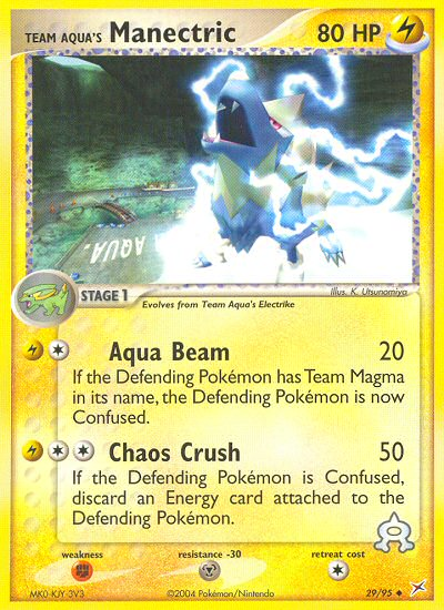Team Magma v Aqua Team Aqua's Manectric #29/95