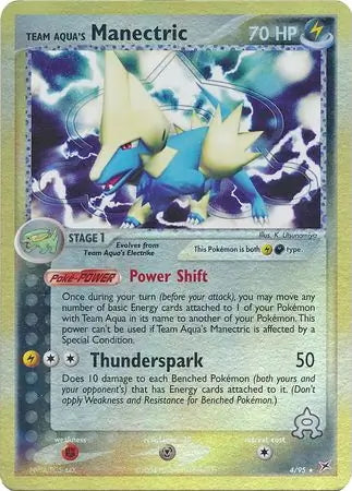 Team Magma v Aqua Team Aqua's Manectric #4/95 reverse holo