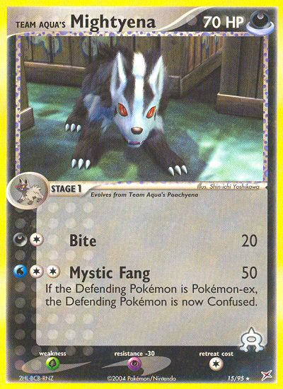 Team Magma v Aqua Team Aqua's Mightyena #15/95