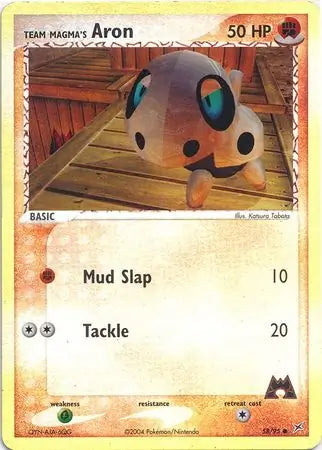 Team Magma v Aqua Team Magma's Aron #58/95 reverse holo