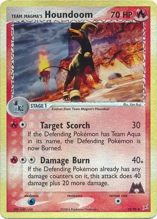 Team Magma v Aqua Team Magma's Houndoom #34/95 reverse holo
