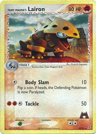 Team Magma v Aqua Team Magma's Lairon #20/95 reverse holo