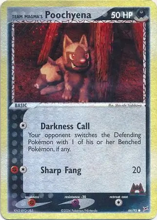 Team Magma v Aqua Team Magma's Poochyena #66/95 reverse holo