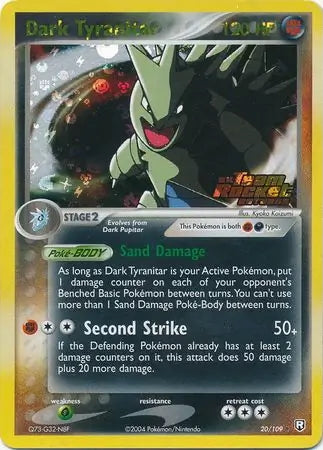 Team Rocket Returns Dark Tyranitar #20/109 reverse holo