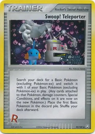 Team Rocket Returns Swoop! Teleporter #92/109 reverse holo