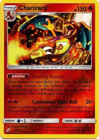 Team Up Charizard #14/181 reverse holo