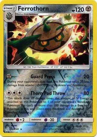 Team Up Ferrothorn #103/181 reverse holo