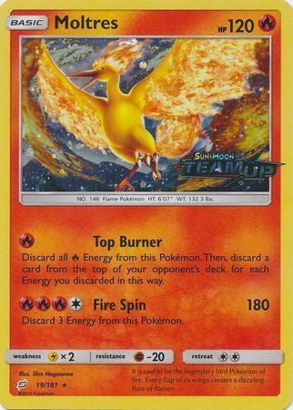 Team Up Moltres #19 Stamped Promo