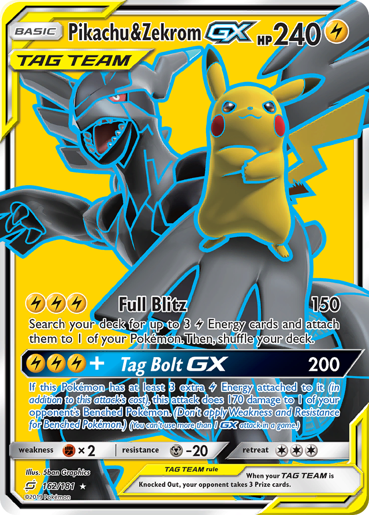 Team Up Pikachu & Zekrom GX #162/181