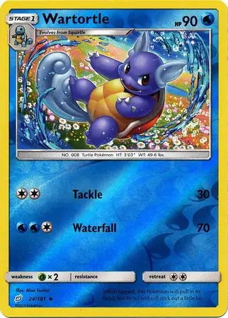 Team Up Wartortle #24/181 reverse holo