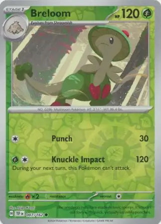 Temporal Forces Breloom #7/162 reverse holo