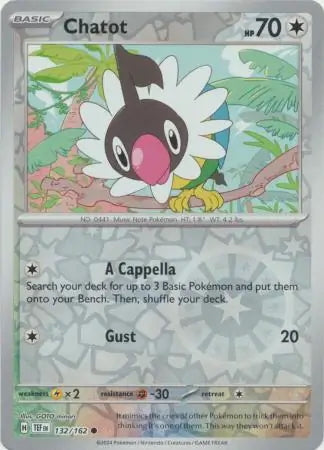 Temporal Forces Chatot #132/162 reverse holo