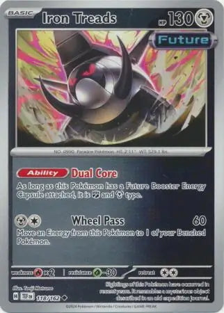 Temporal Forces Iron Treads #118/162 reverse holo