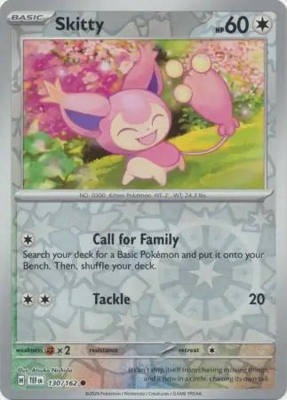 Temporal Forces Skitty #130/162 reverse holo