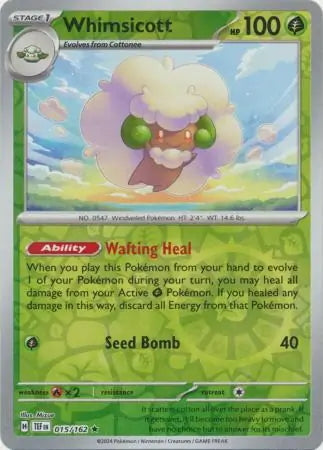 Temporal Forces Whimsicott #15/162 reverse holo