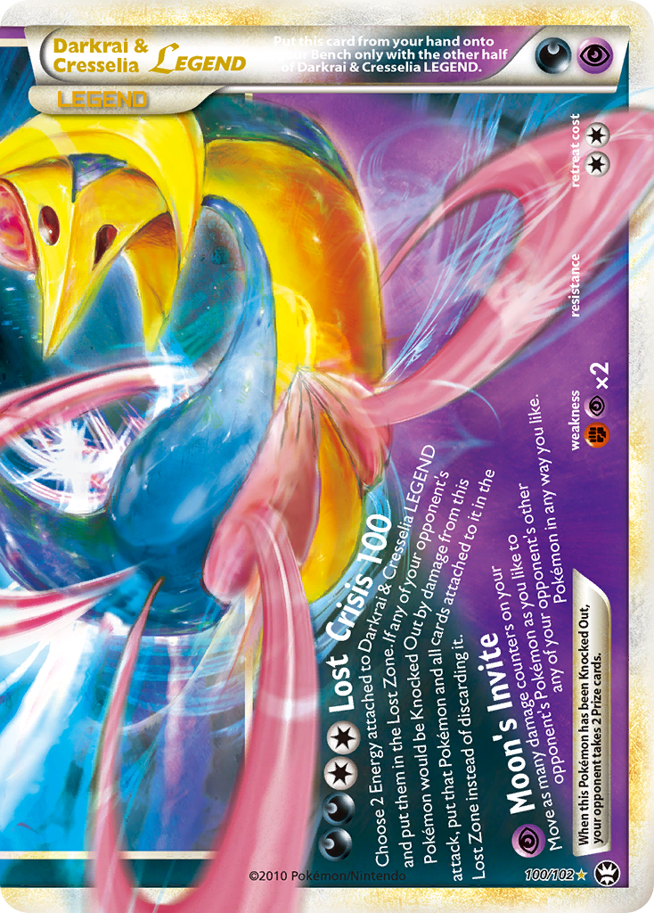 Triumphant Darkrai & Cresselia LEGEND (bottom) #100/102