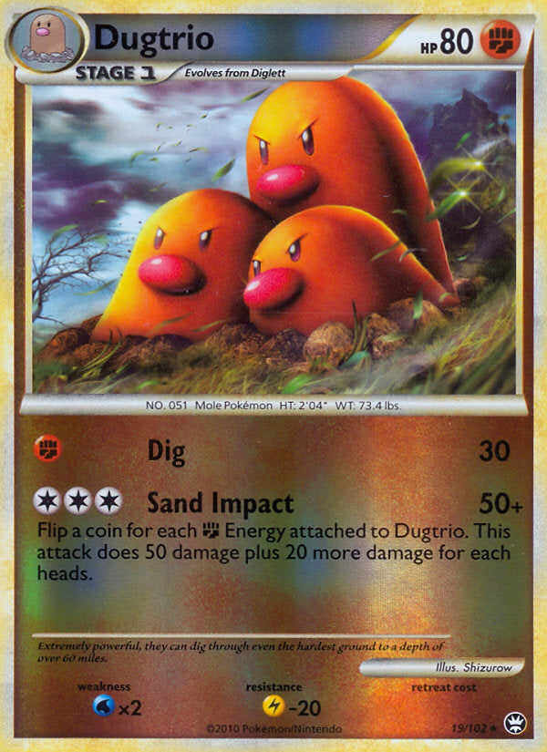 Triumphant Dugtrio #19/102 reverse holo