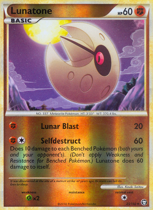 Triumphant Lunatone #25/102 reverse holo