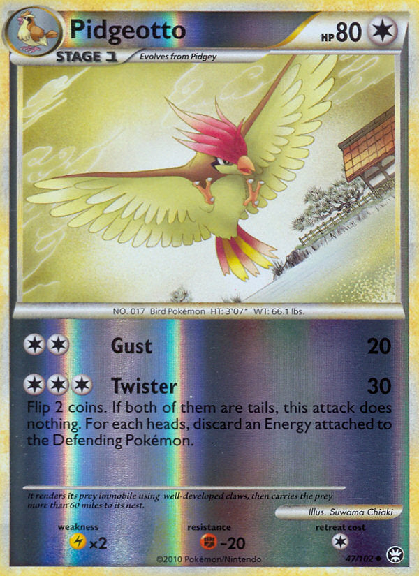 Triumphant Pidgeotto #47/102 reverse holo