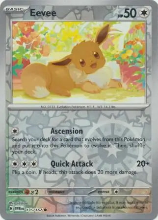 Twilight Masquerade Eevee #135/167 reverse holo