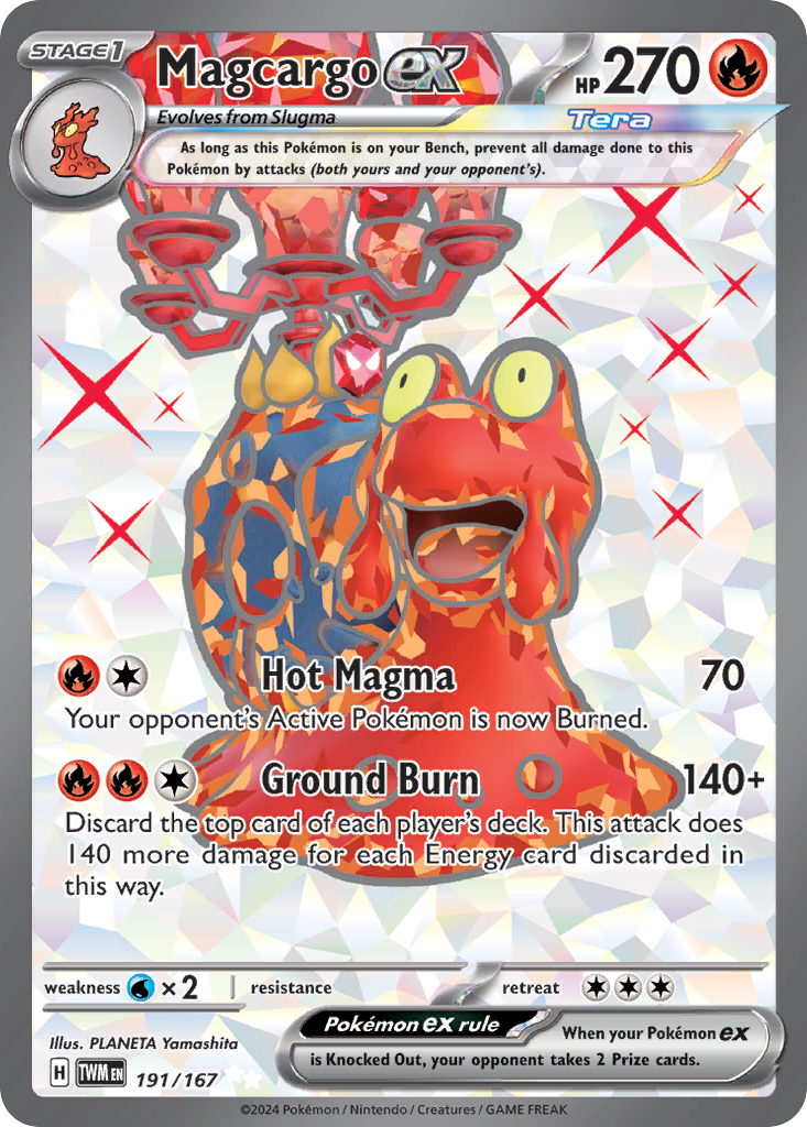 Twilight Masquerade Magcargo ex #191/167