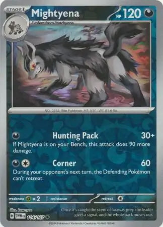 Twilight Masquerade Mightyena #114/167 reverse holo