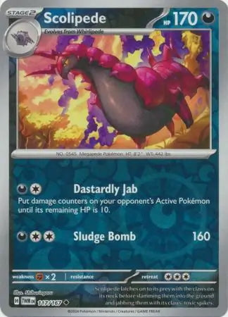 Twilight Masquerade Scolipede #117/167 reverse holo