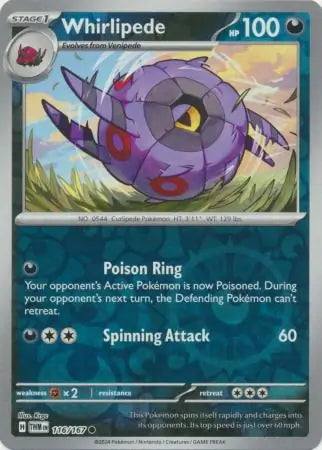 Twilight Masquerade Whirlipede #116/167 reverse holo