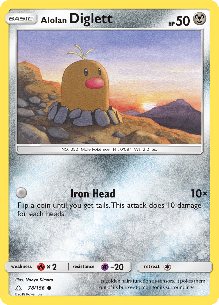 Ultra Prism Alolan Diglett #78/156