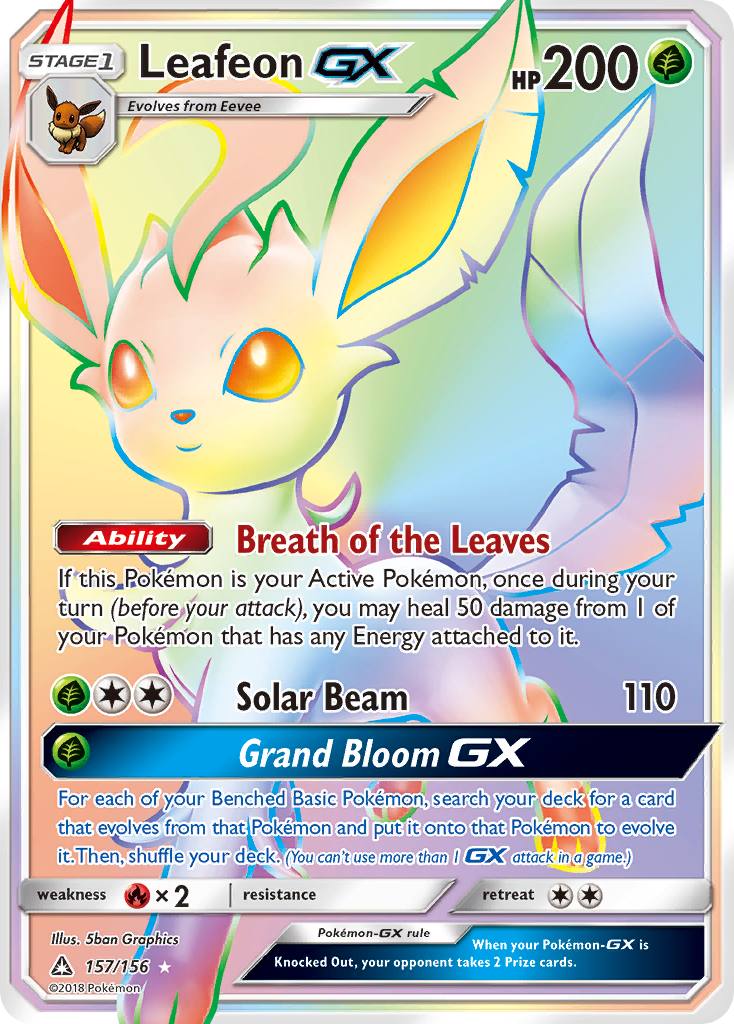 Ultra Prism Leafeon GX #157/156