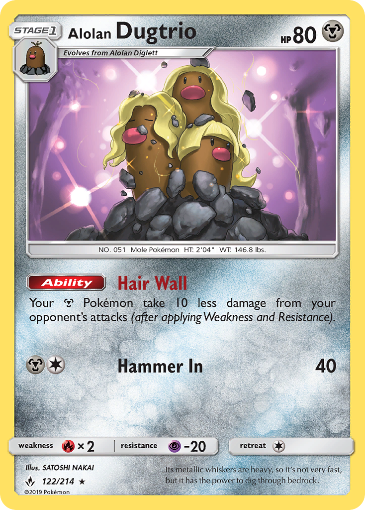 Unbroken Bonds Alolan Dugtrio #122/214