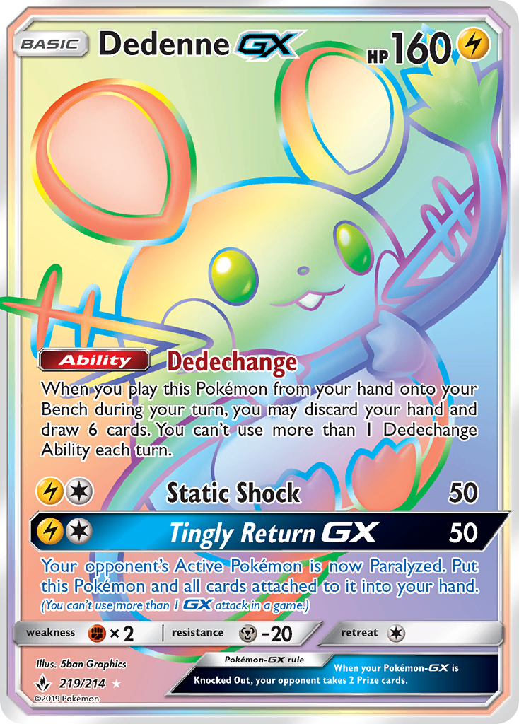 Unbroken Bonds Dedenne GX #219/214