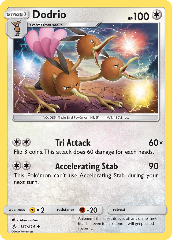 Unbroken Bonds Dodrio #151/214