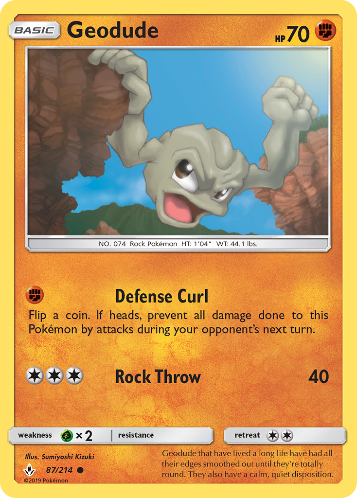 Unbroken Bonds Geodude #87/214