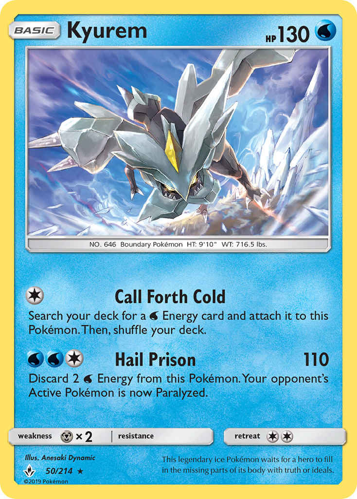 Unbroken Bonds Holo Kyurem #50/214