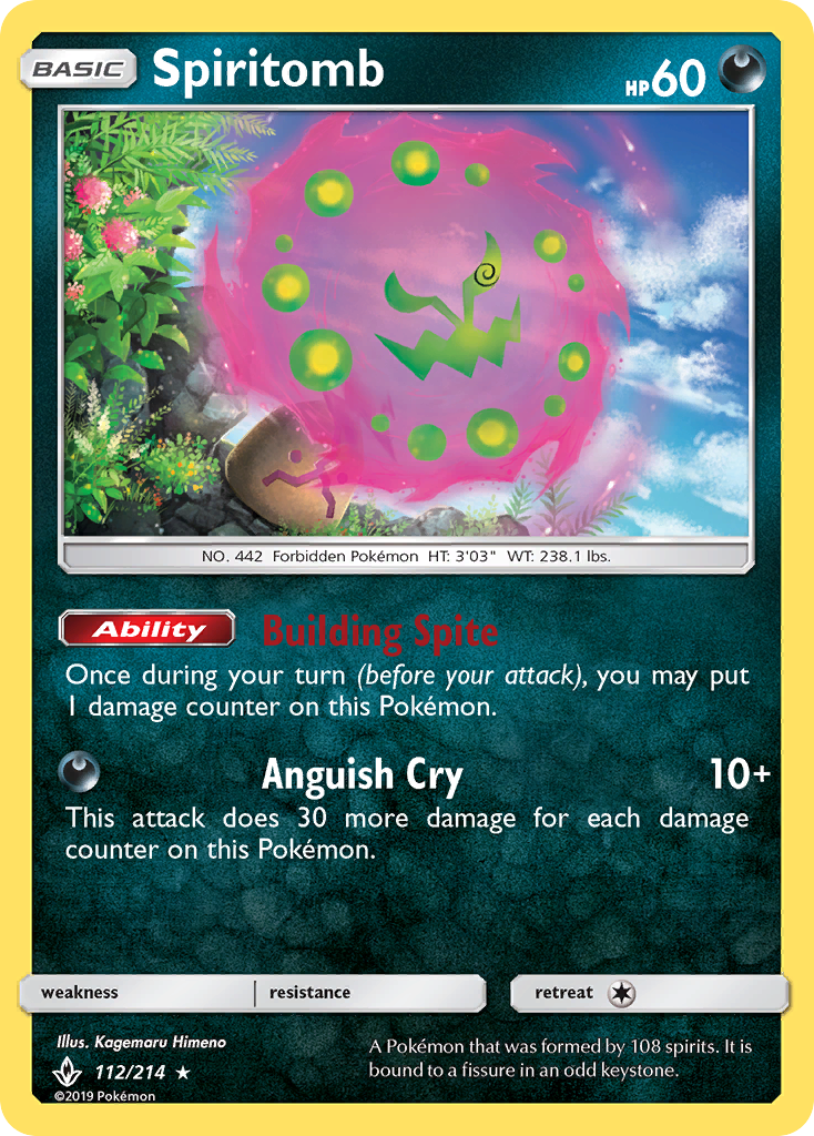 Unbroken Bonds Holo Spiritomb #112/214