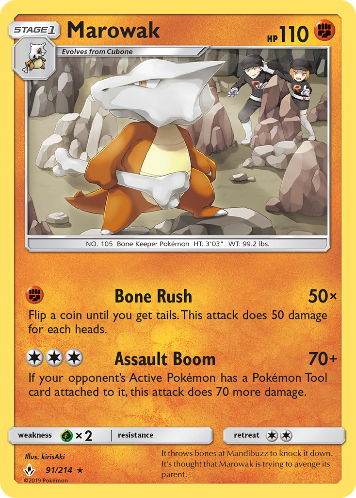 Unbroken Bonds Marowak #91/214
