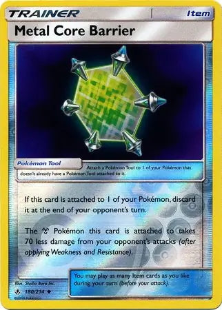 Unbroken Bonds Metal Core Barrier #180/214 reverse holo