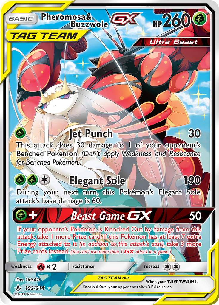 Unbroken Bonds Pheromosa & Buzzwole GX #192/214