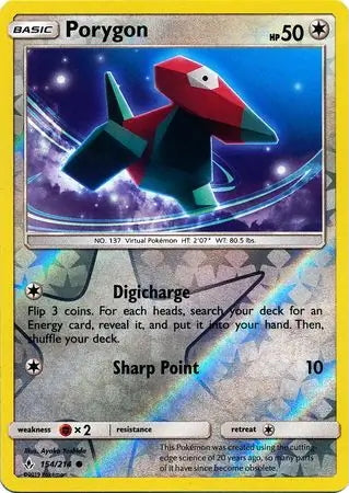Unbroken Bonds Porygon #154/214 reverse holo
