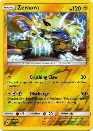 Unbroken Bonds Zeraora #60/214 reverse holo